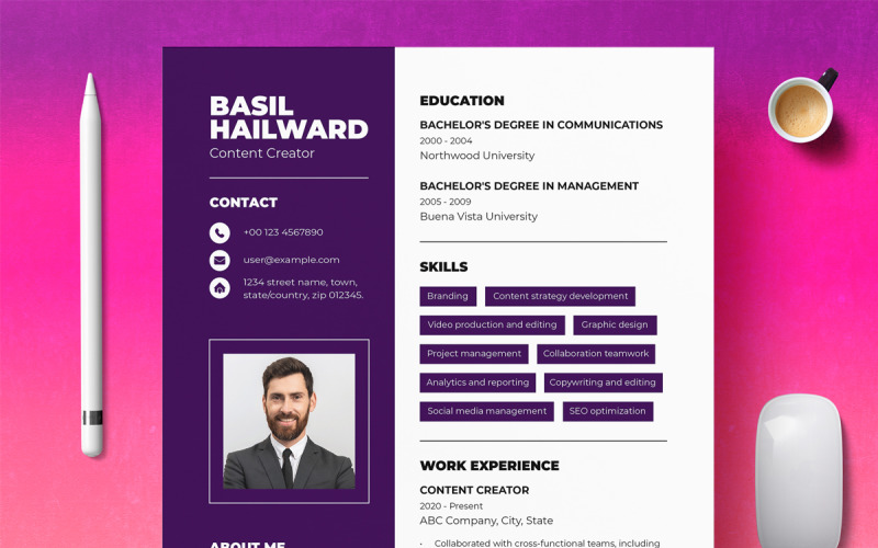 Modern And Minimalist Resume Template