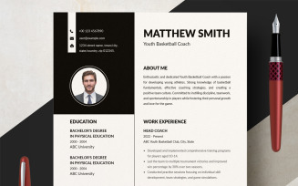 Modern Professional Resume Template Layout