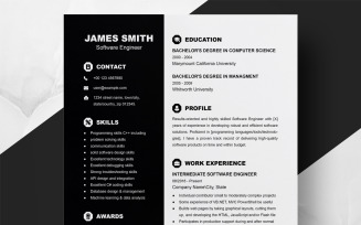 Simple And Stylish Clean Resume Word