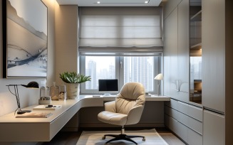 Home office room with chair & closet 441