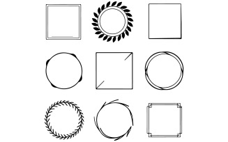 silhouette Vector frames for photos and content with white background