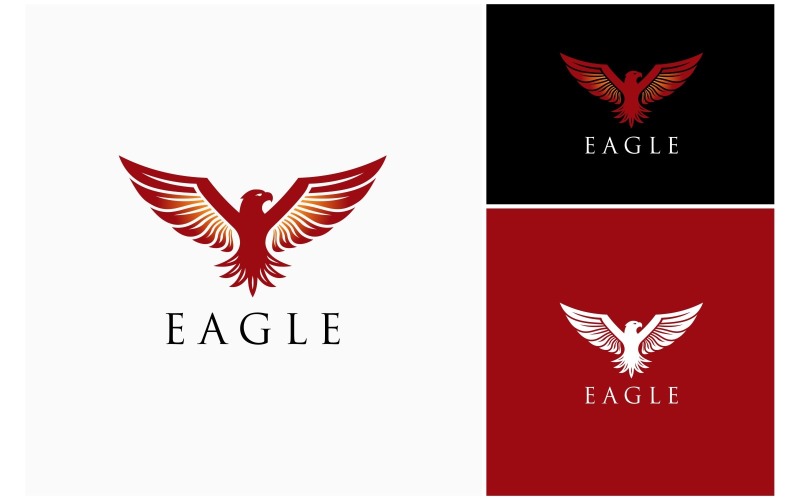 Flying Eagle Spread Wing Logo Logo Template