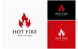 Hot Fire Flame Burn Heat Logo