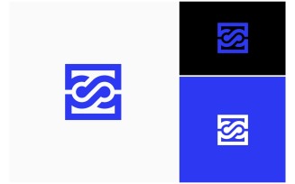 Infinity Geometric Square Frame Logo