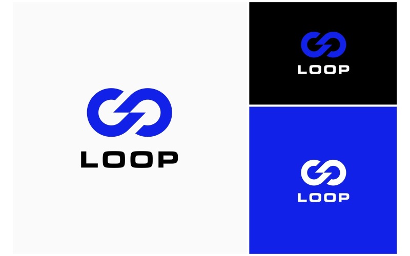 Infinity Loop Mobius Modern Logo Logo Template