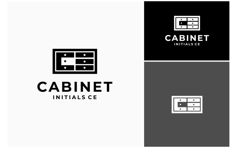 Letter CE Cabinet Furniture Logo Logo Template