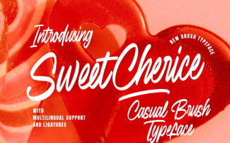 Sweet Cherice casual brush typeface