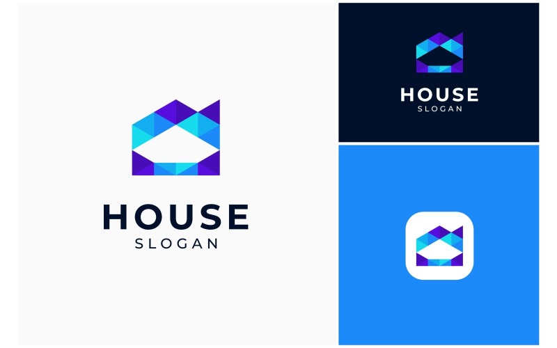 House Geometric Modern Logo Logo Template