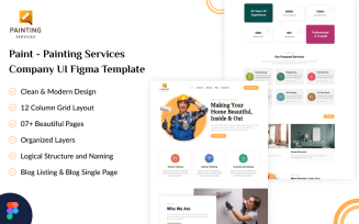 Paint - Painting Services Company UI Figma Template