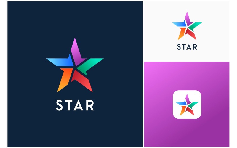 Star Spark Colorful Modern Logo Logo Template