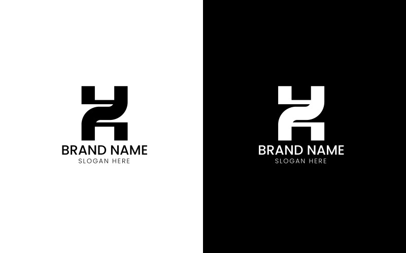 letter H iconic company logo-08-268 Logo Template