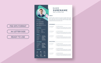 Modern resume curriculum Layout template