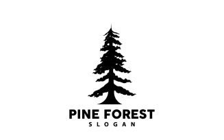 Pine Tree Forest Logo Simple Elegant DesignV10