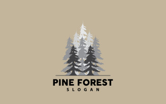 Pine Tree Forest Logo Simple Elegant DesignV11