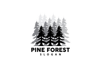 Pine Tree Forest Logo Simple Elegant DesignV12