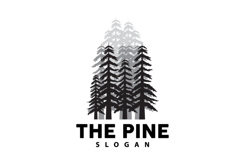 Pine Tree Forest Logo Simple Elegant DesignV1 Logo Template