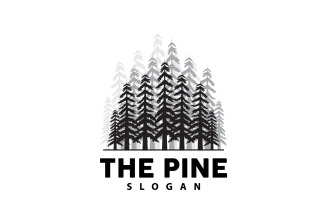 Pine Tree Forest Logo Simple Elegant DesignV5