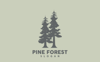 Pine Tree Forest Logo Simple Elegant DesignV6