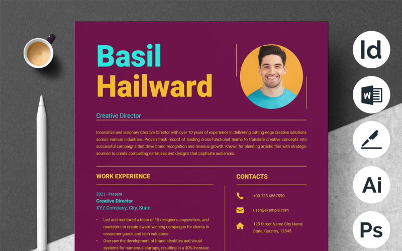 Creative Resume with a Standout Design Resume Template