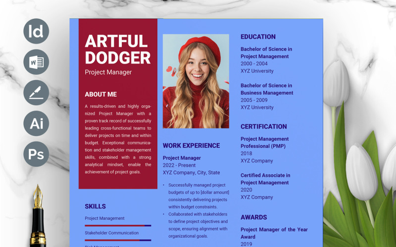 One-Page Professional Resume Template