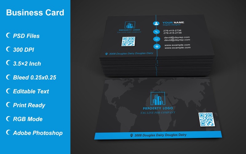 Visiting Card Template with Customizable Designs - 391 Corporate Identity