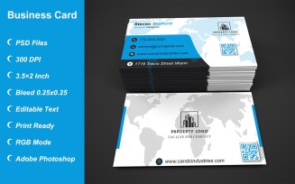 Visiting Card Template with Customizable Designs - 395