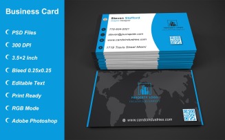 Visiting Card Template with Customizable Designs - 396