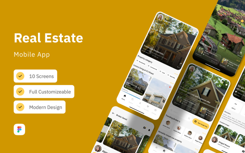 Archilles - Real Estate Mobile App UI Element