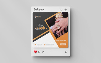 Creative and modern Fashion and jewelry sale for social media instagram post banner