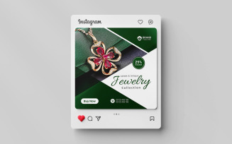 Creative and modern Fashion and jewelry sale for social media instagram post template