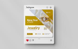 Creative and modern Fashion and jewelry sale for social media instagram post