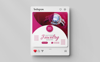 Creative and modern Jewelry media social instagram post banner template