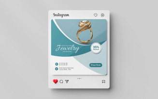 Creative and modern Jewelry media social instagram post banner