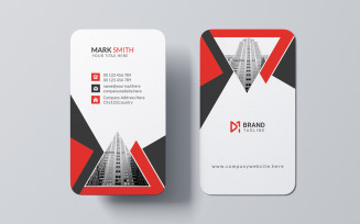 Creative and modern professional corporate vartical name card design template