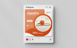 Creative Jewelry social media instagram post banner template