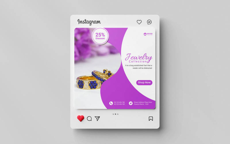 Fashion and jewelry sale for social media instagram post Corporate Identity