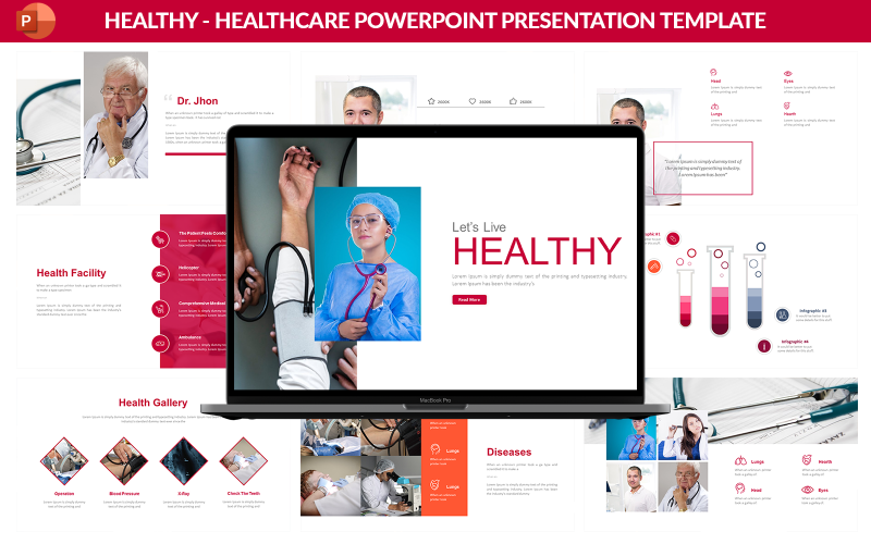 Healthy - Healthcare Presentation Template PowerPoint Template