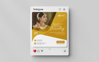 Modern Jewelry social media instagram post banner template