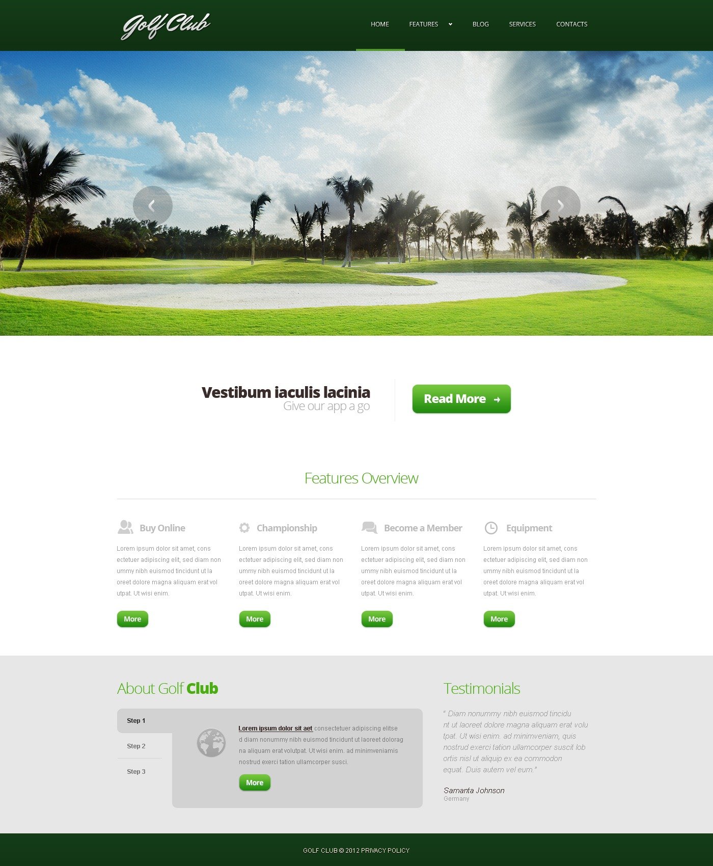 Responsive Joomla Template over Golf №44163 - screenshot