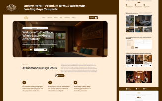 Luxury Hotel - Premium HTML & Bootstrap Landing Page Template