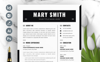 Executive Professional Resume Template Design