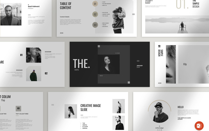 The Simple Presentation Template PowerPoint Template