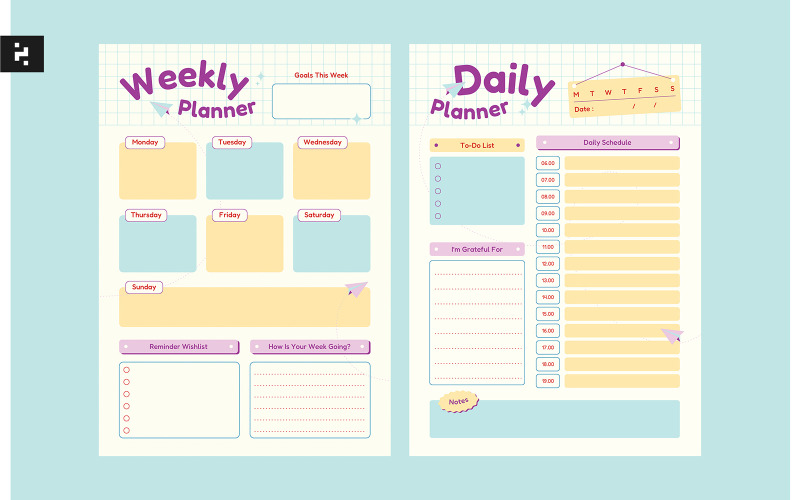 Cute Daily Weekly Planner