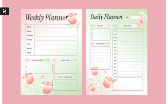 Floral Weekly Daily Planner