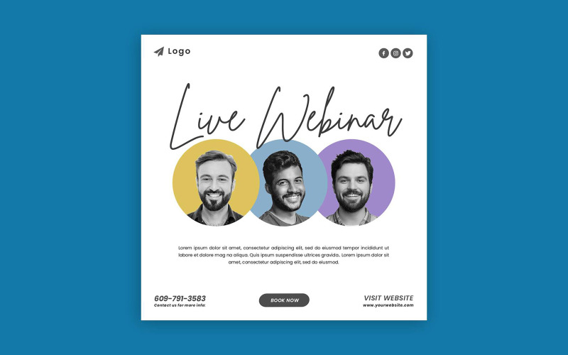 Live Webinar Social Media Post Template