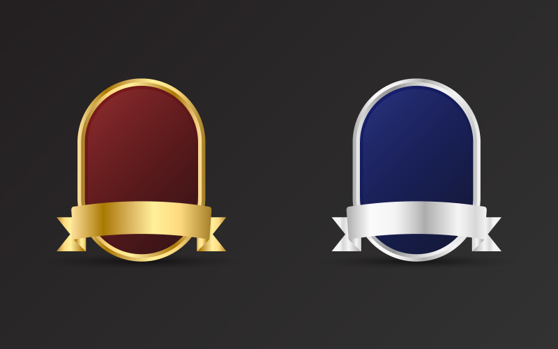 Luxurious badge vector with blank space Illustration