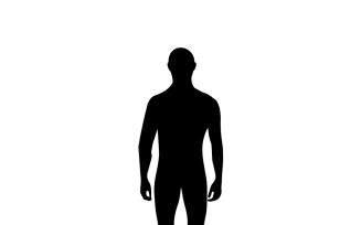 Man standing silhouette, people