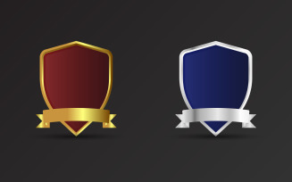 Modern sheriff badge design vector with shield shapes