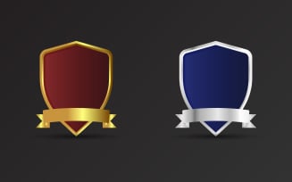 Modern sheriff badge design with shield shapes