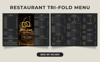 Restaurant trifold menu design